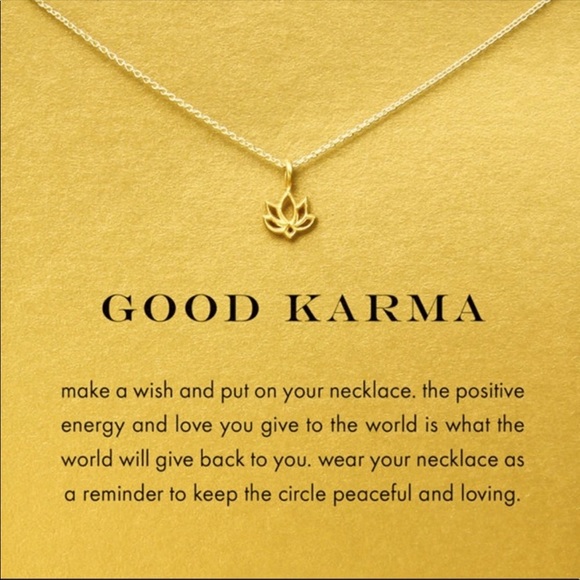 Jewelry - NEW - Dainty Gold Necklace Good Karma Pendant